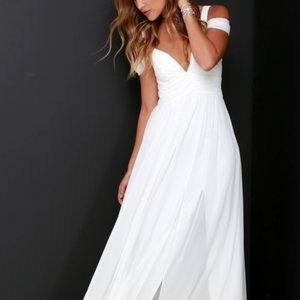 Lulu's Ocean of Elegance White Dress (BNWT)